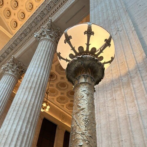 Detailed lit up torch.