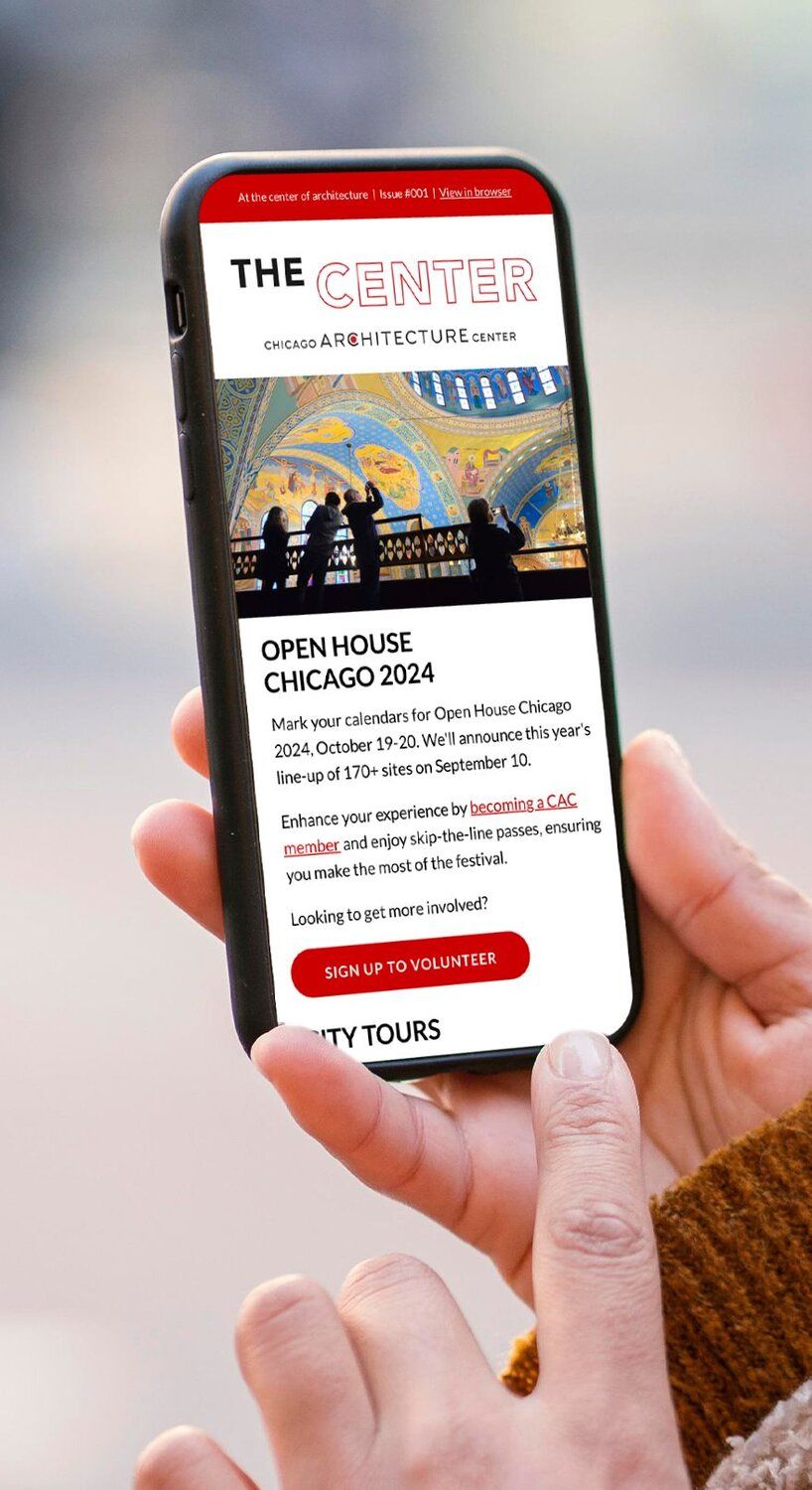 A screenshot of an example newsletter on a smart phone