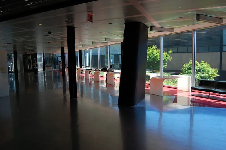 An interior photo of the McCormick Tribune Campus Center