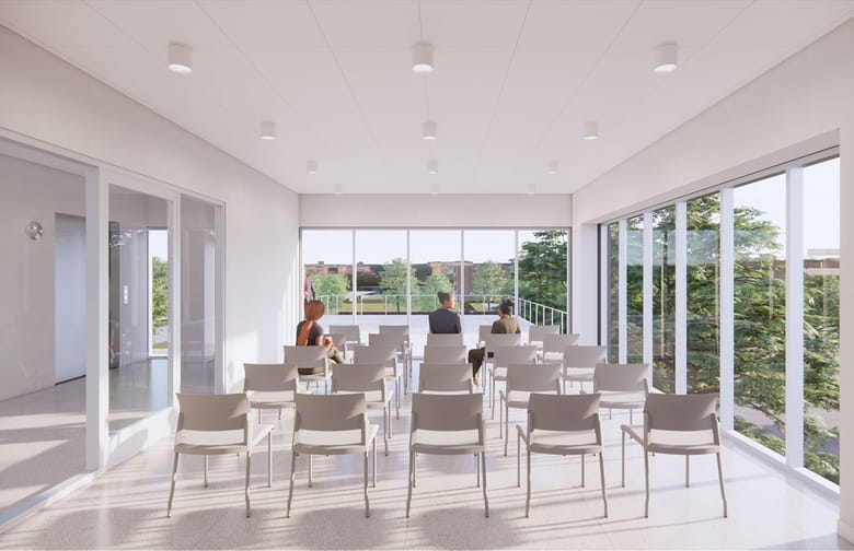 Interior of a modern meeting space