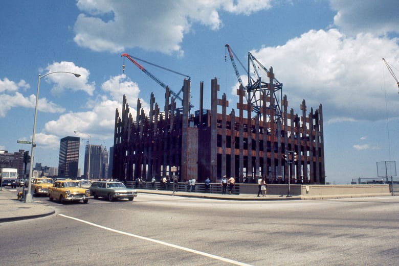 AON Center being constructed (then known as the Standard Oil Building), 1971 (Raymond L. Moldenhauer Collection)