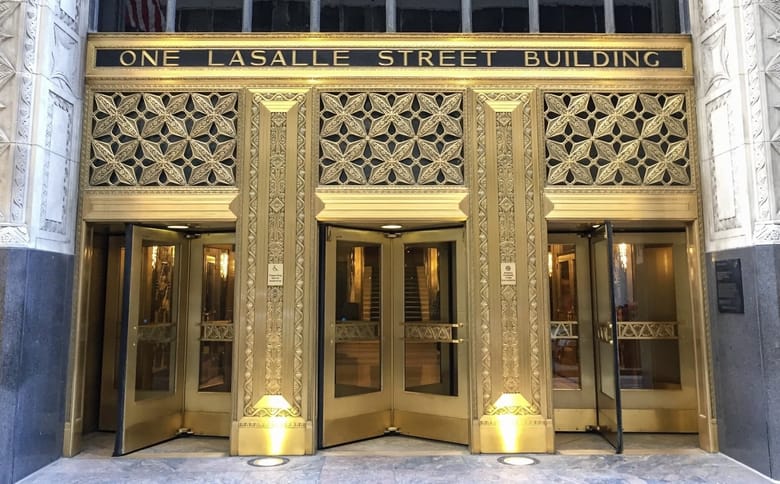 exterior image of a golden entrance.